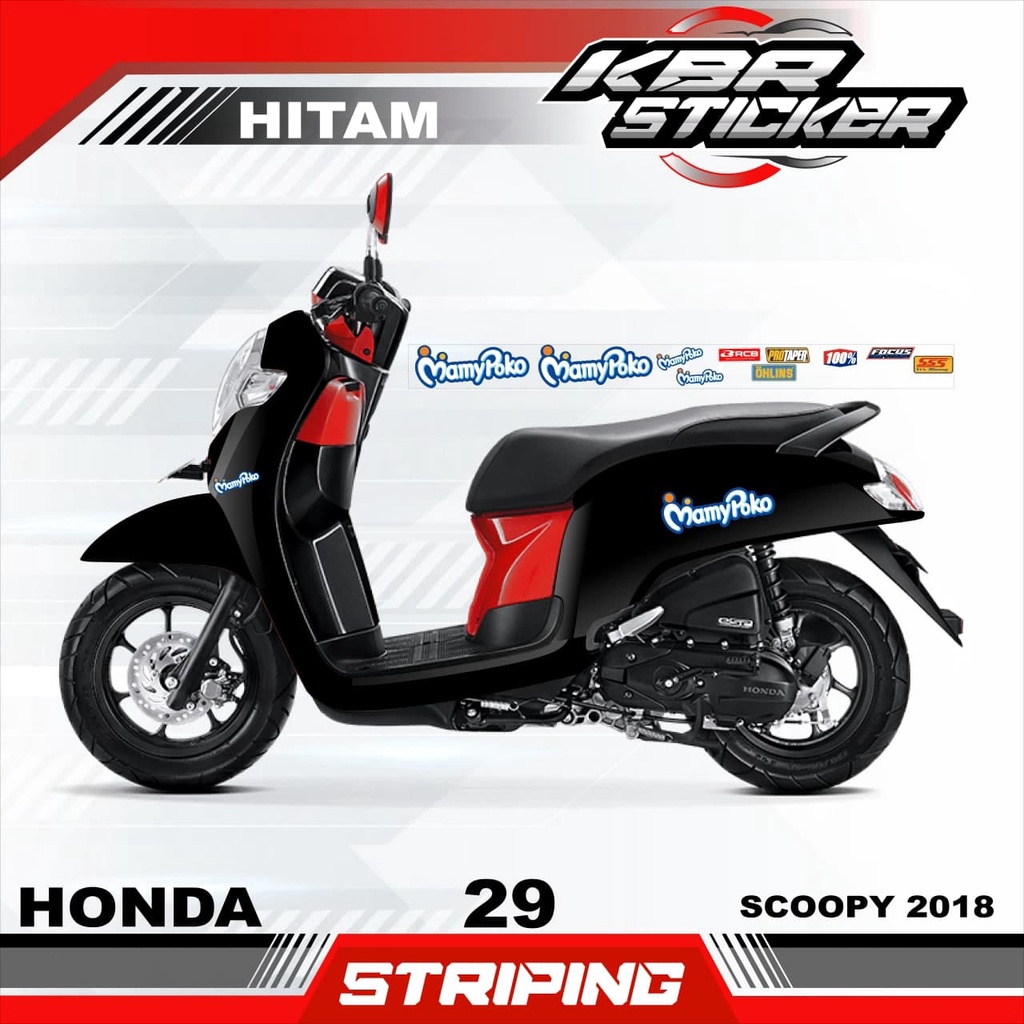 SCOOPY 2018 stiker motor striping SCOOPY 2018 motor honda motor sticker variasi Racing 29