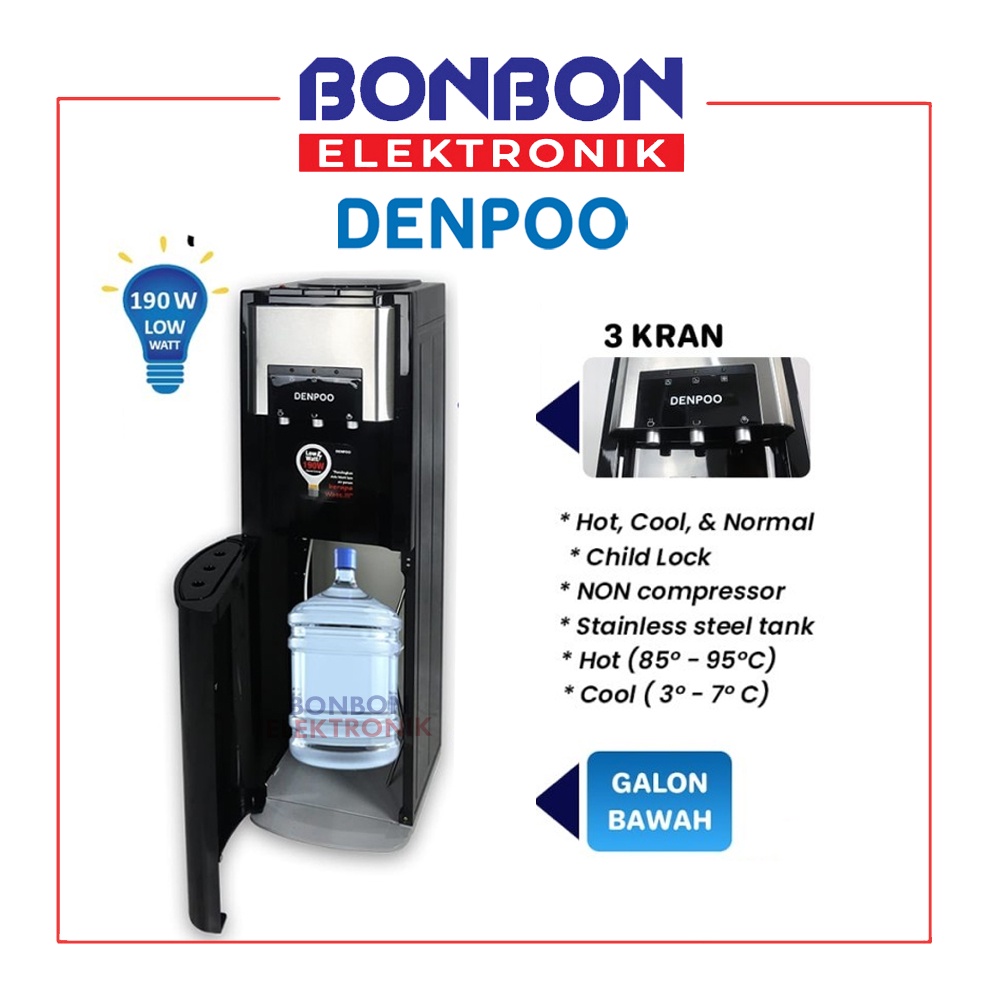 [GOJEK/GRAB] DENPOO Dispenser Galon Bawah DDB-49 / DDB49 Low Watt