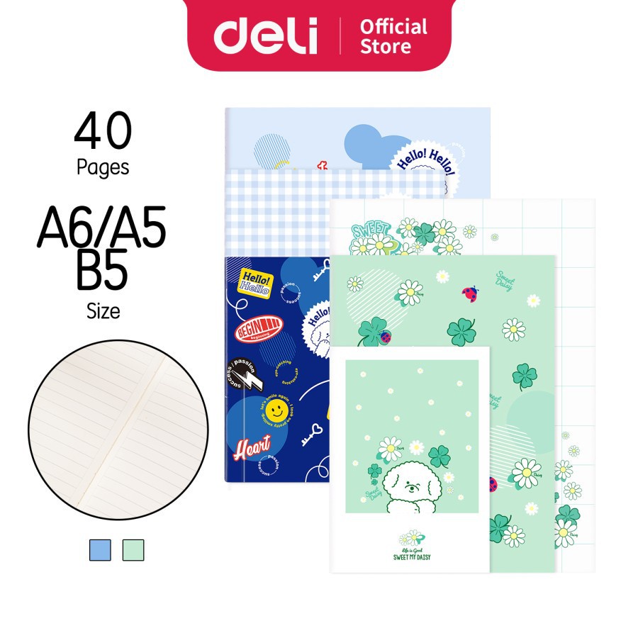 

Notebook Deli Set 3 Buku A5+A6+B5 - FTZ03-01