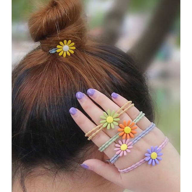 Ikat Rambut BUNGA DAISY Gaya Korea Untuk Wanita Aksesoris Rambut Fashion Import - MKM