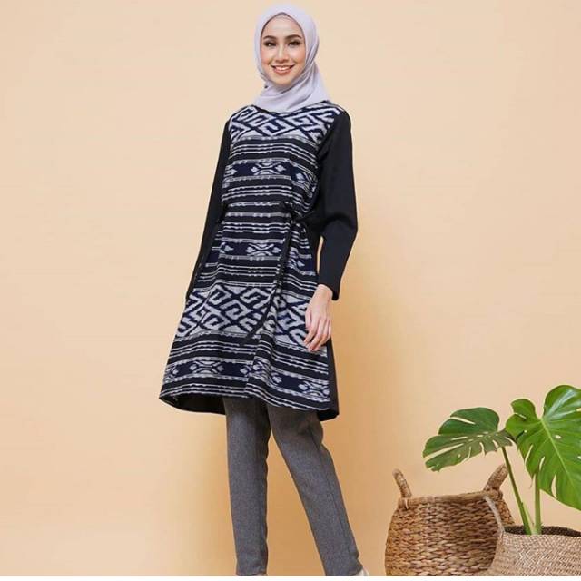 Tunik tenun tali samping