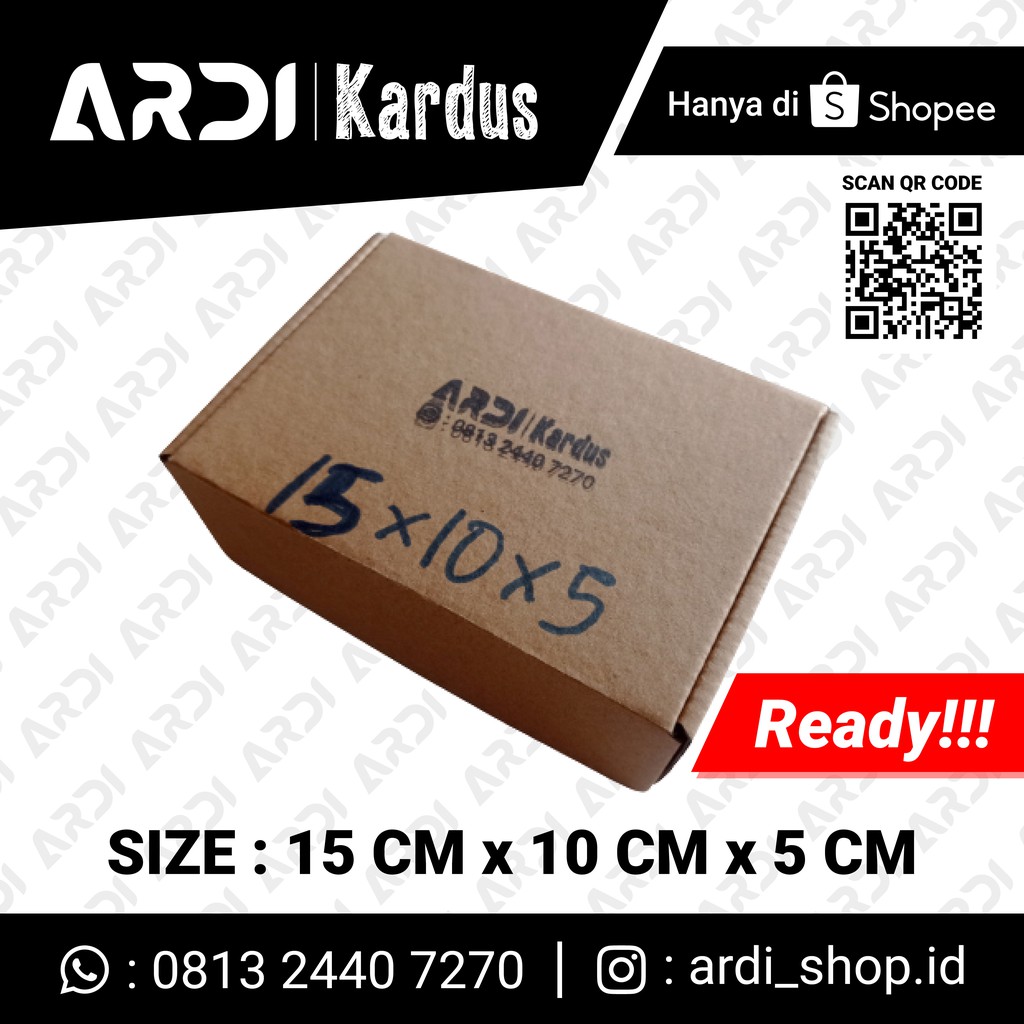 

KARDUS SIZE 15 CM X 10 CM X 5 CM