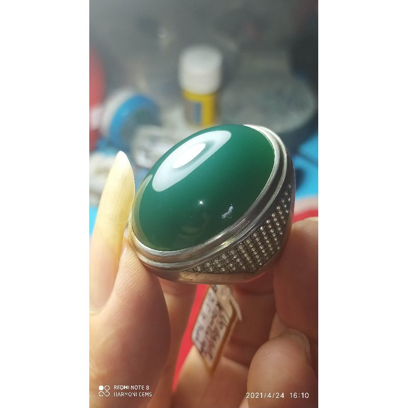 chrome Chalcedony aja ijo Garut aka ijo botol