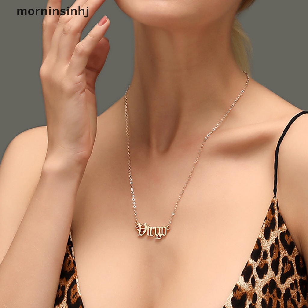 Mornin 3pcs / Set Liontin Kalung Bentuk 12 Zodiak Bahan Kardus Warna Emas