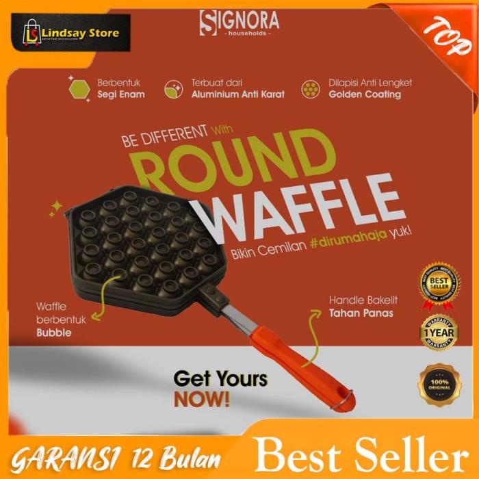 Waffle | Signora Round Waffle Egg Pan / Cetakan Waffle Telur Bulat