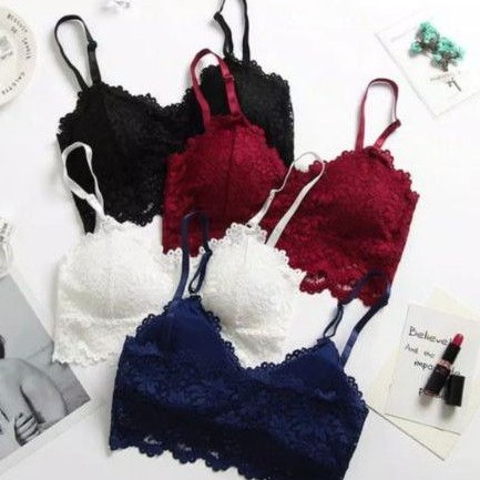 bra bh wanita motif renda bunga