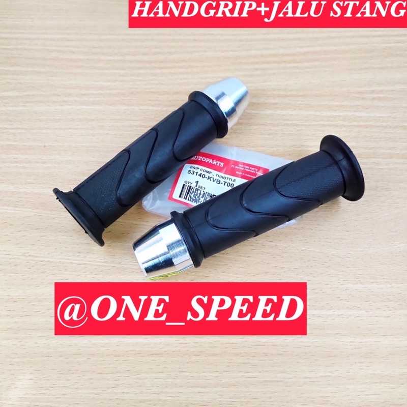 Handgrip grip honda set jalu stang pcx chrome jumbo universal semua motor (HARGA SEPASANG KIRI KANAN)TERMURAH