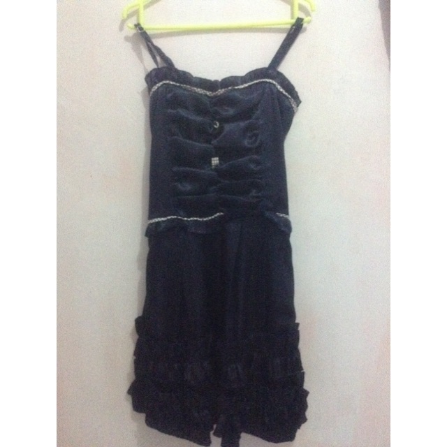 dress biru dongker