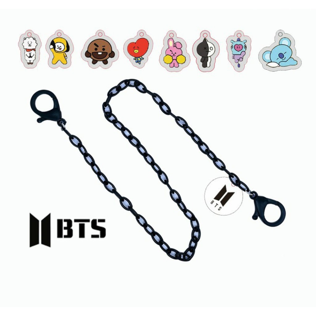Tali Masker Korea Akrilik Strap masker tali pengait kacamata BTS BT21 lanyard masker Korea Kpop