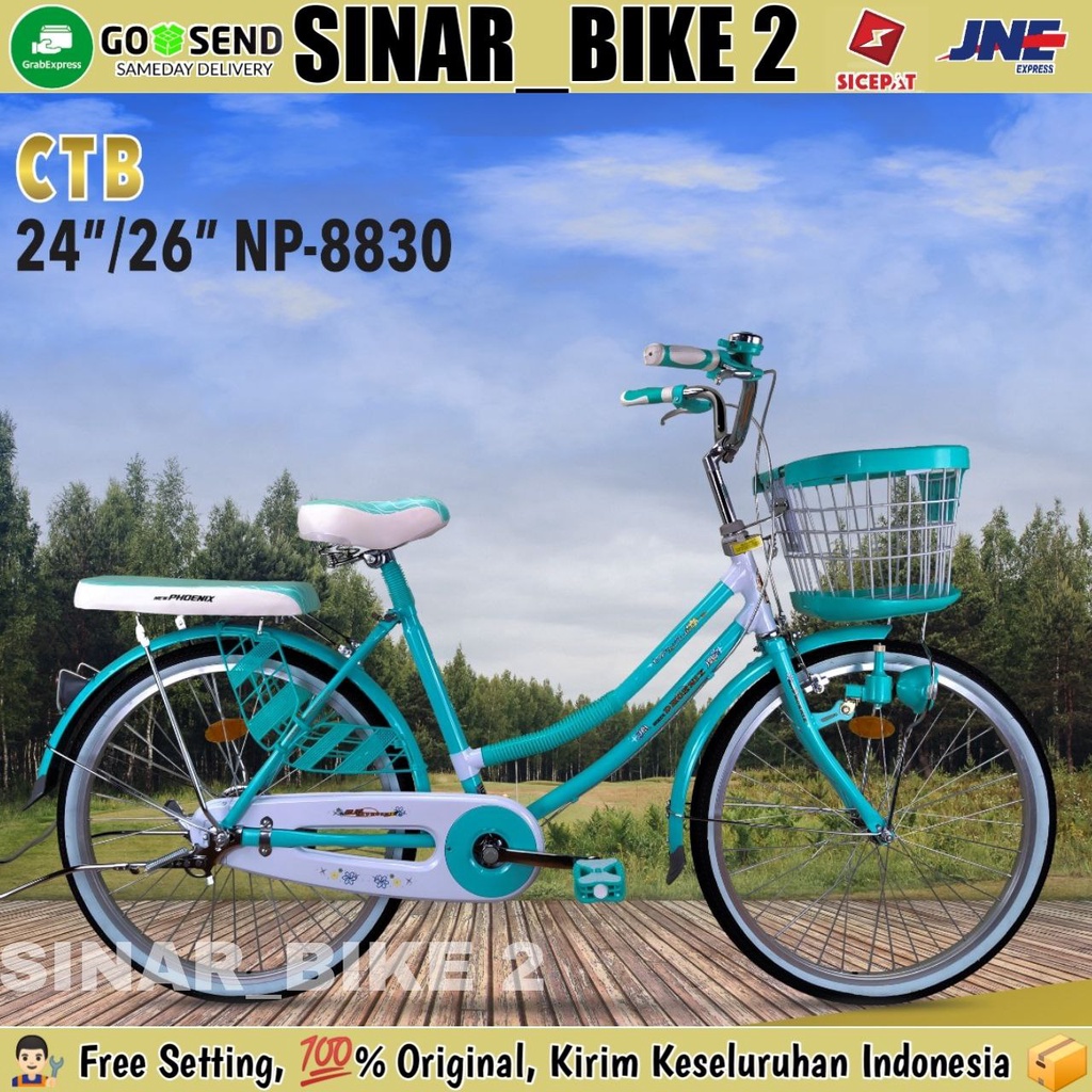 Sepeda Keranjang Dewasa PHOENIX NP-8830 Perempuan Uk 20 24 &amp; 26 Inch