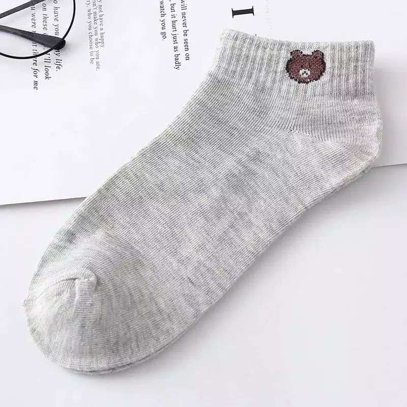 Kaos Kaki Semata kaki motif beruang-Abu