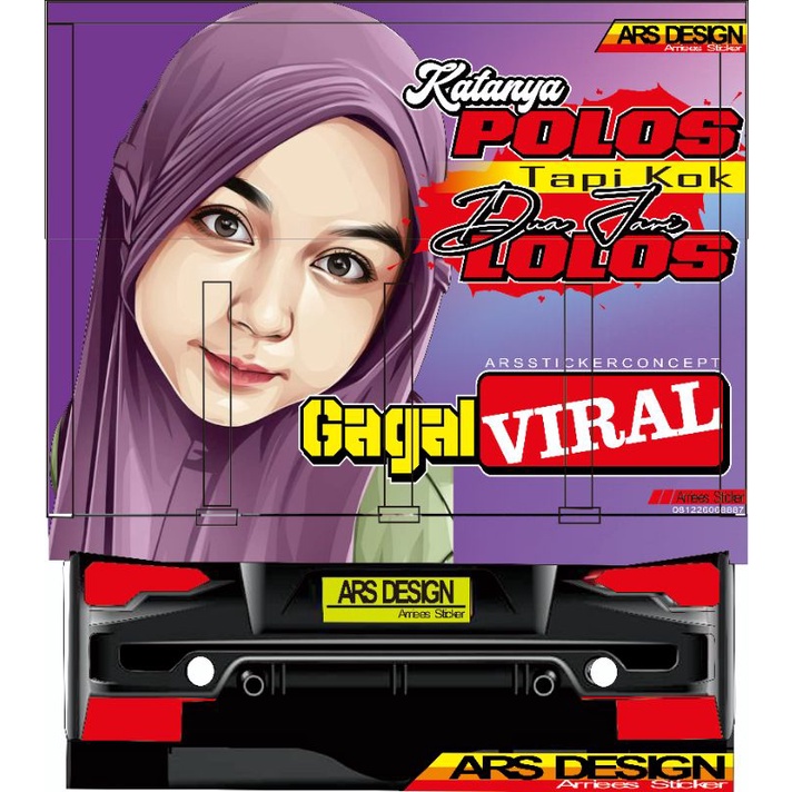 sticker bak truck bak belakang decal printing bak truk pintu belakang truck full sticker gambar cewe