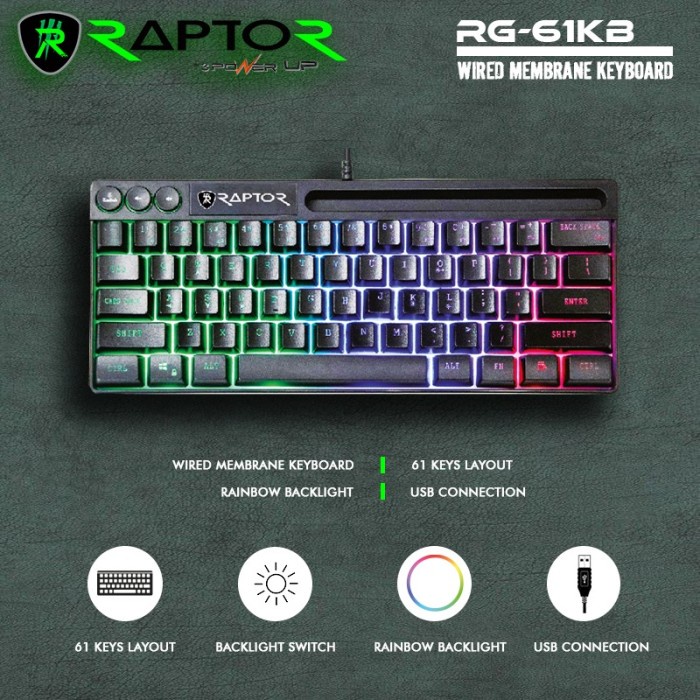 Keyboard Gaming 61 Raptor 61KB / Keyboard Raptor 61KB