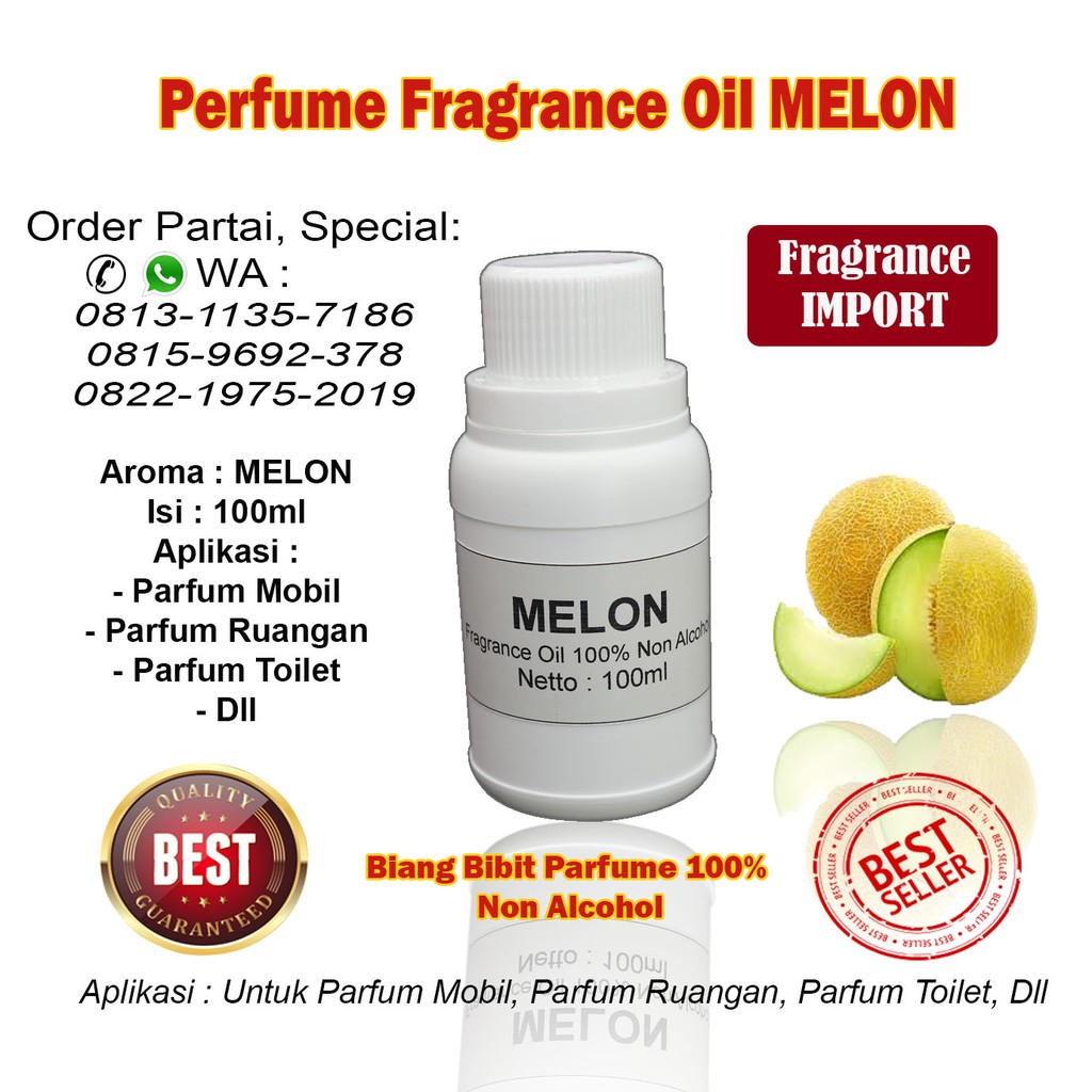 Bibit Biang Parfum Aroma MELON 100ml / Parfum MELON / PENGHARUM MELON / PEWANGI MELON