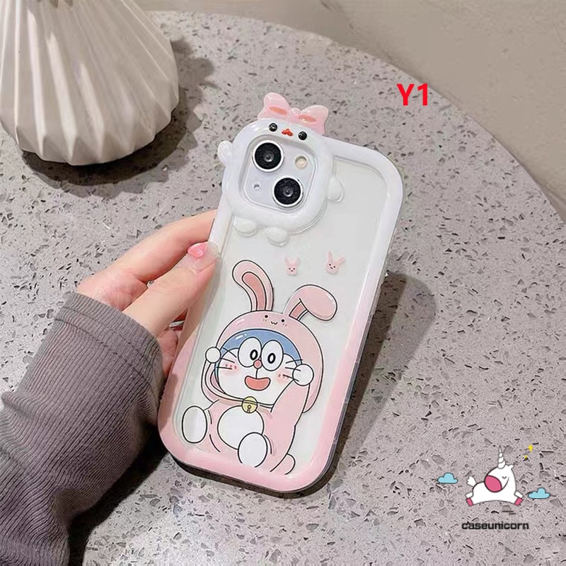 Soft Case TPU Motif Kartun Doraemon 3D Untuk IPhone 6 6S 7 8 14 Plus 11 13 12 14 Pro MAX XR X XS MAX SE 2020