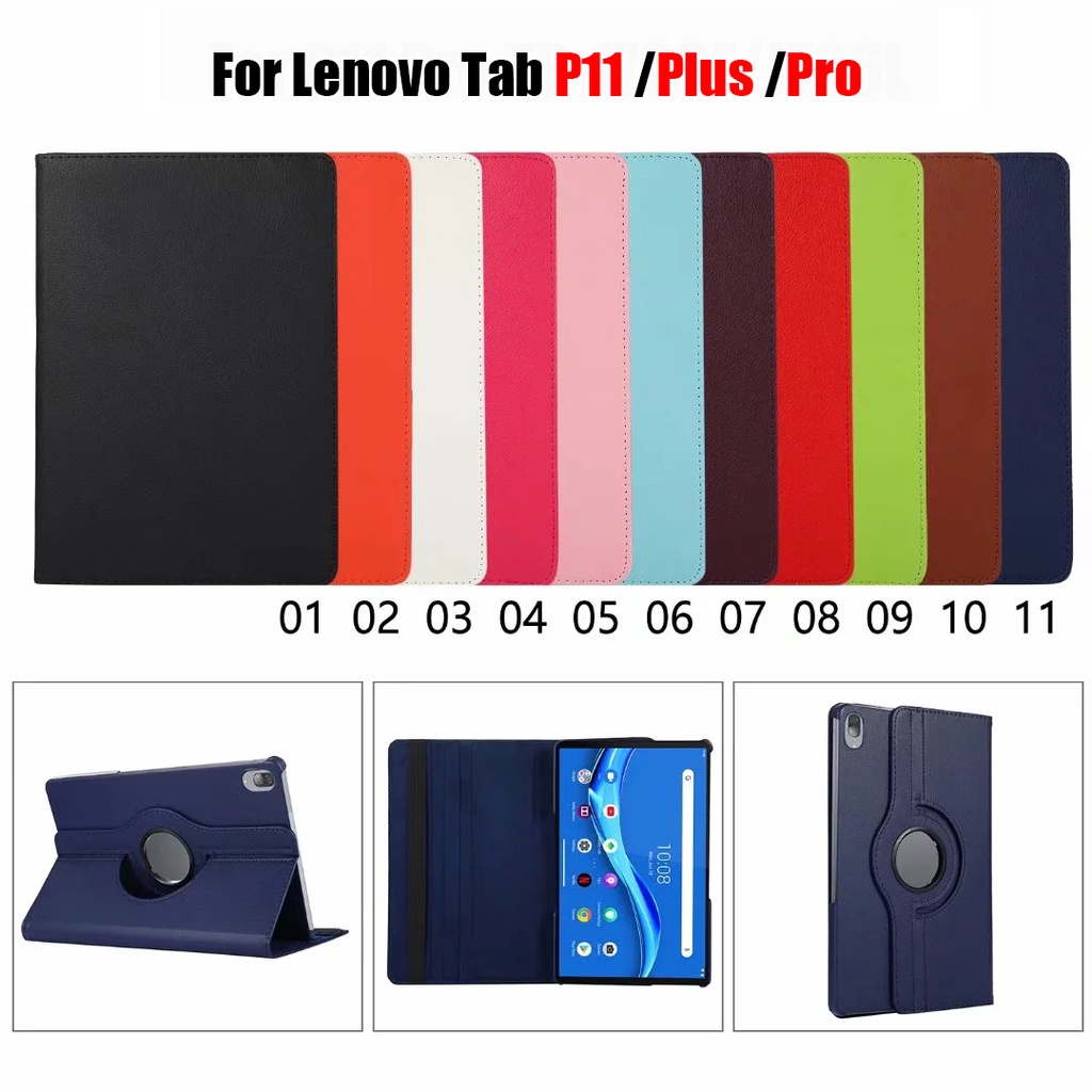 [Ready Stock] Untuk Lenovo Tab P11 TB-J606/P11 Plus 11.0 &quot;TB-J607/P11 Pro 11.5&quot; TB-J716/P12 Pro 12.6 &quot;TB-Q706 Tablet Cover Pelindung Fashion360° Casing Kulit Flip Stand Putar