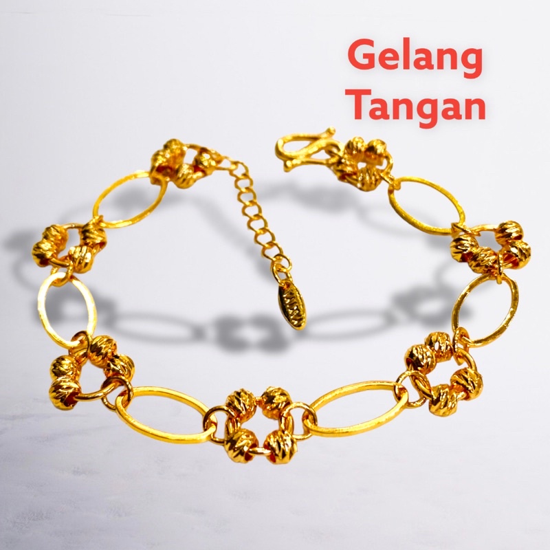 Gelang tangan wanita / gelang lapis emas / gelang replika emas / gelang / perhiasan