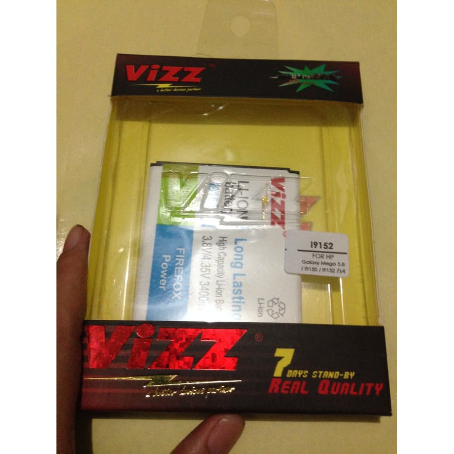 TERLARIS Baterai Samsung Galaxy Mega 5.8 I9152 3400Mah Double Power Vizz