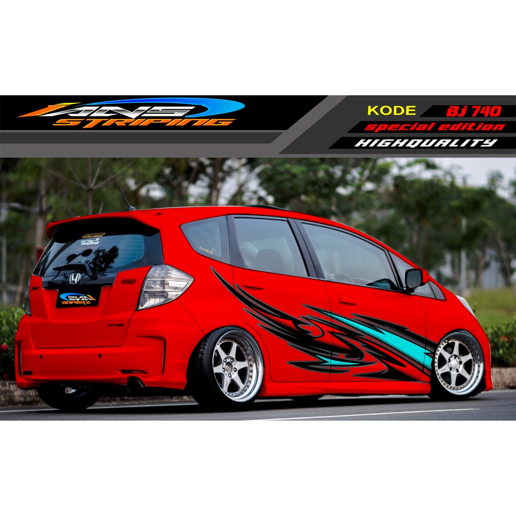 STIKER VARIASI MOBIL HONDA BRIO AGYA JAZZ AVANZA YARIS / DECAL STICKER MOBIL JAZZ / STIKER MOBIL