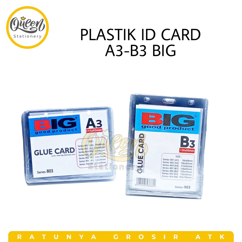 

1 PAK (20 LEMBAR) PLASTIK ID CARD A3-B3 BIG / MIKA ID CARD / ID CARD HOLDER