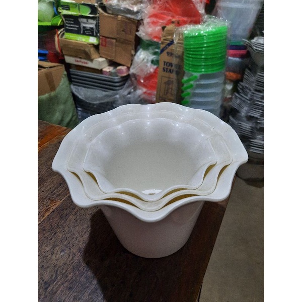 Pot Bunga Putih Pot Bunga Plastik Pot Bunga Ukir