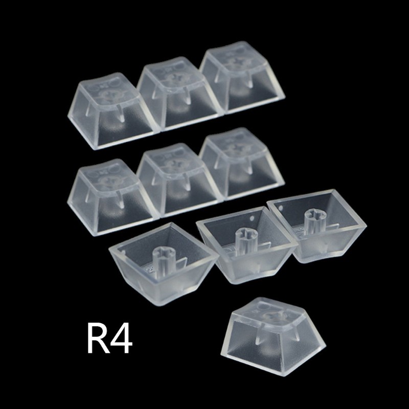 Vivi 10pcs Keycap Keyboard Mekanikal Abs Transparan Matte Backlit Untuk R4 R3 R2 R1