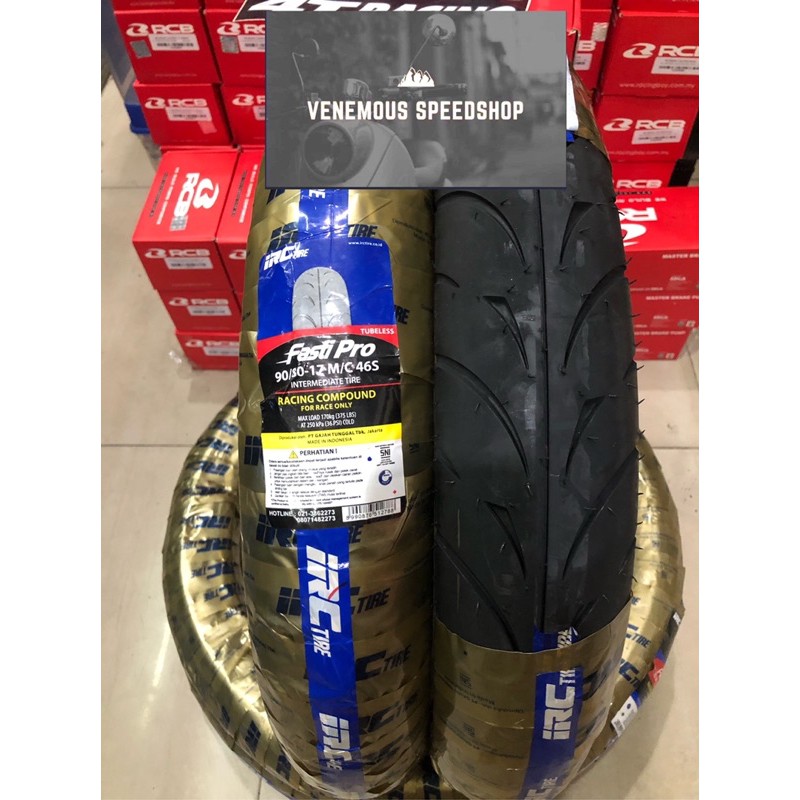 Ban Balap IRC Fasti Pro Ukuran 90/80-17 (Softcompound) (Tubeless)