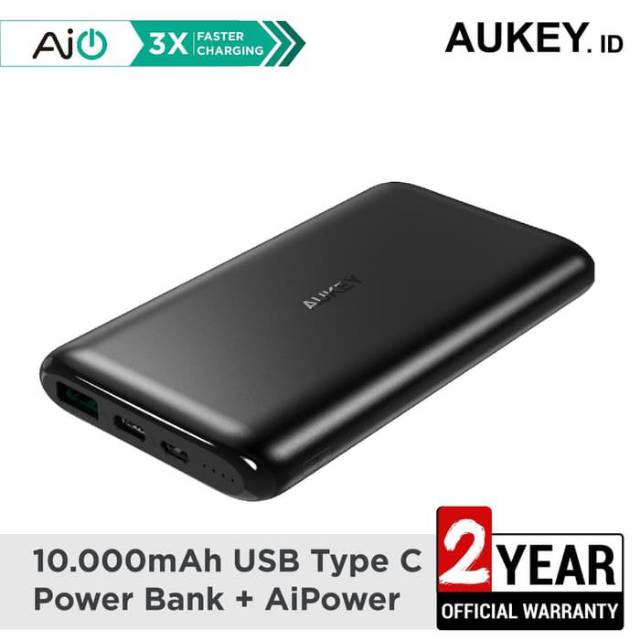 Aukey PowerBank 10000mah USB Type C