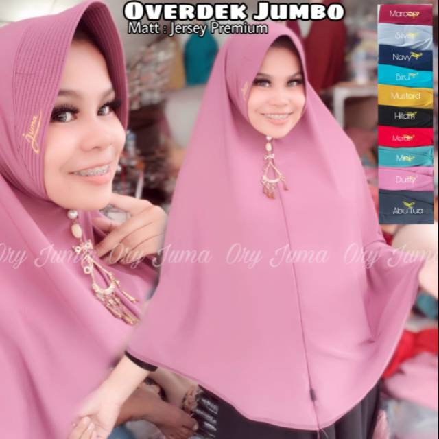 JILBAB ORI JUMA JUMBO XL JERSEY PREMIUM