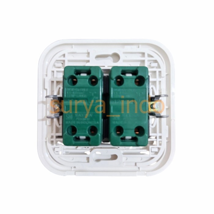 SAKLAR SERI / DOUBLE PANASONIC PUTIH WIDE SERIES HIGH QUALITY