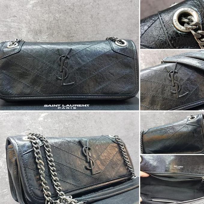 YSL Niki Chain Bag SMALL Mirror Quality Tas Branded Wanita BLACK