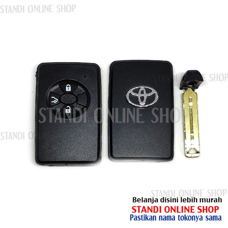 Cassing Remote Smartkey Keyless Toyota Vios 3 Tombol Hitam