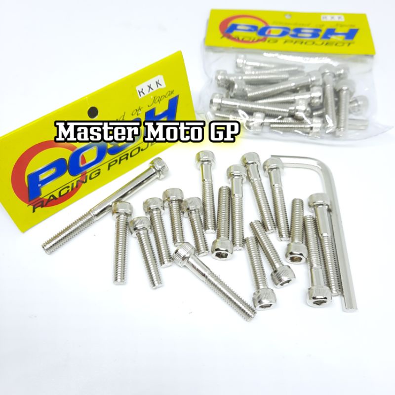 baut L Blok Block kiri kanan Magnet kopling Rx King Rxk chrome Posh