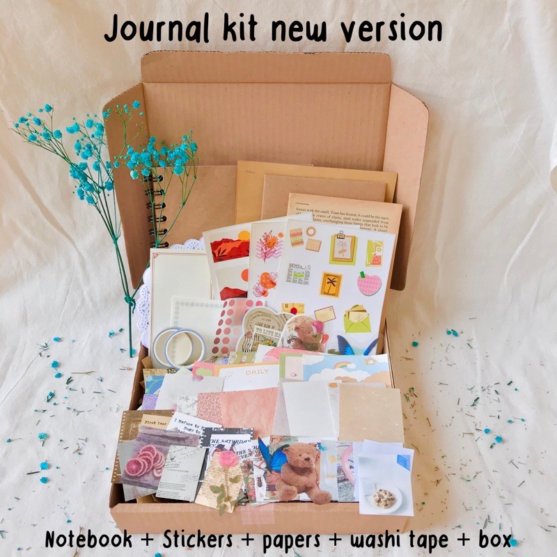 

DIY073 journal kit/gift journal kit/bujo/bullet journal/dekorasi jurnal/vintage jurnal kado ulang tahun/hampers natal/kado anniversary/kado wisuda/hampers wisuda/hadiah wisuda/kado ultah cewek