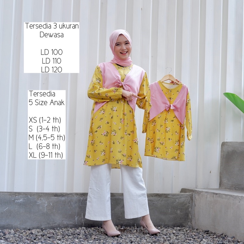 TUNIK IBU DAN ANAK TUNIK COUPLE SERI FREYA TUNIK [Harga Terpisah]