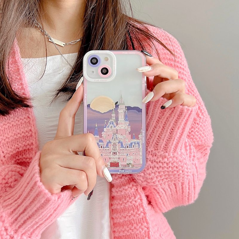 Casing Lembut Balon Kastil hp iPhone 6 6S 7 8 Plus X XR XS Max 11 12 13 Pro Max SE 2020 VIVO Y11 Y12i Y15 Y17 Y20S Y12S Y20i Y50 Y30i Y9 Y21S Y21A Y21T Y21T Y33S Y15S Y93 Y91C Y95 V9 Y15S Case