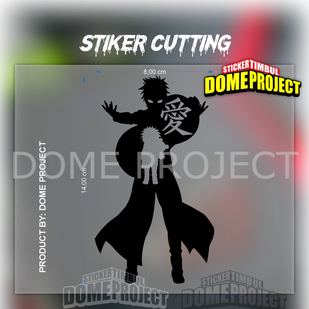 STIKER CUTTING ANIME GAARA SILUET