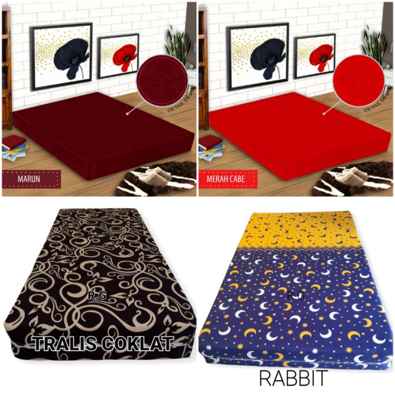 cover kasur busa/seprei resleting/sarung kasur busa resleting 180x200x30/160x200x30 sarung kasur