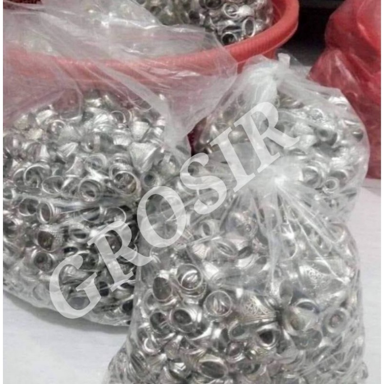 1kodi/20pcs. Ring Cincin Emban Coin Alpaka Super-Ring Tebal