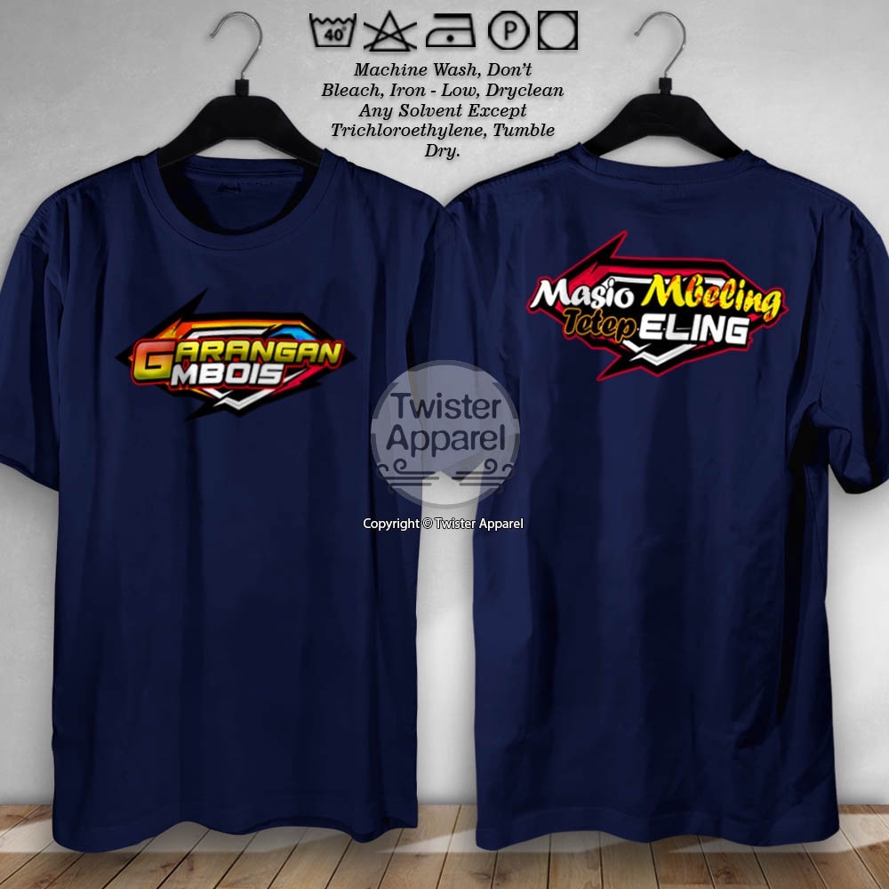 Kaos Garangan Mbois Kata Kata Jawa Baju Distro Mletre Asek Tshirt Racing Herex Cotton Combed 30s - T