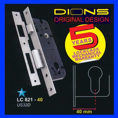 DIONS - BODY KUNCI/SWING LOCKASE DIONS LC 821-40 STAINLESS ( LIDAH ) MURAH
