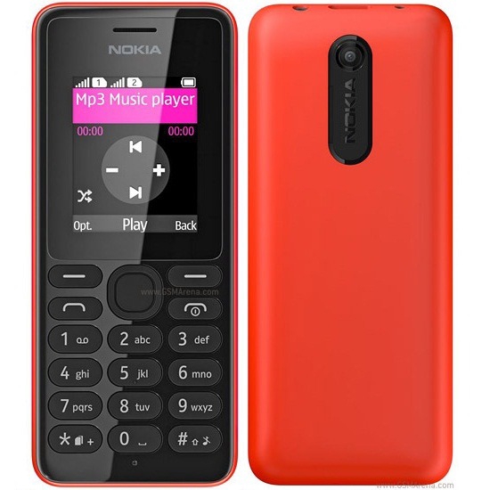 Nokia 108 Dual SIM GSM Hp murah Mobile Phone HP jadul-merah
