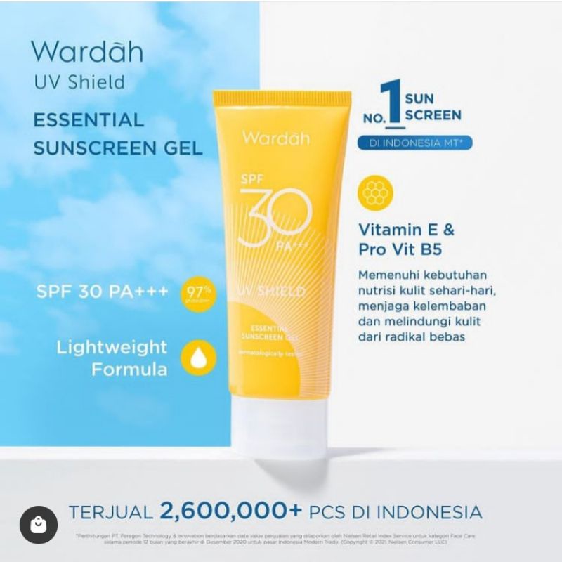 Jual [BARU] Wardah UV Shield Essential Sunscreen SPF 30 PA+++ (40 Ml ...