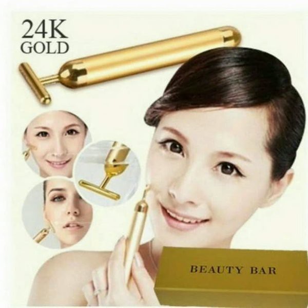 Alat Penirus Wajah Facelift 24K Face Tool Massager V Shape Beauty Bar Golden Meniruskan Pipi