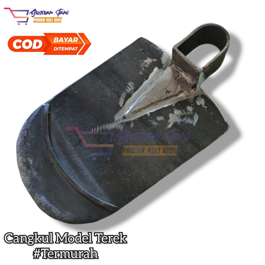 ( TURUN HARGA ) Cangkul Baja Ukuran 18 Anti Lengket Model Terek - Pacul Penggali Tanah Asli Jawa Tra