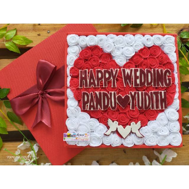 

Box flower Love + Tulisan