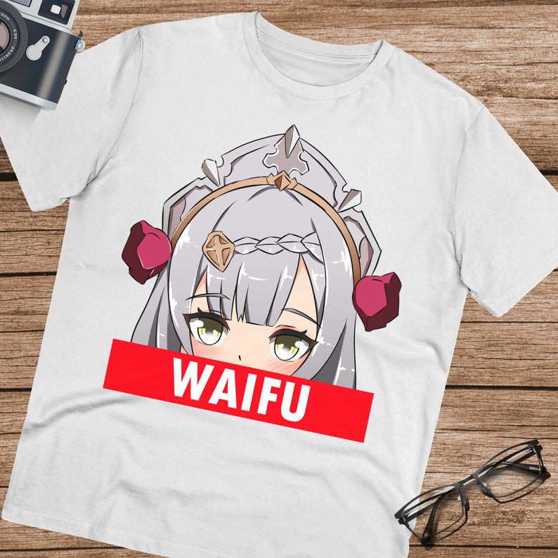 Tshirt Genshin Impact Noelle as Waifu Kawaii Girl Character