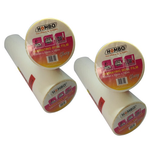 

Hombo Plastik Laminating Roll Glossy 330mm x 32mic x 150m