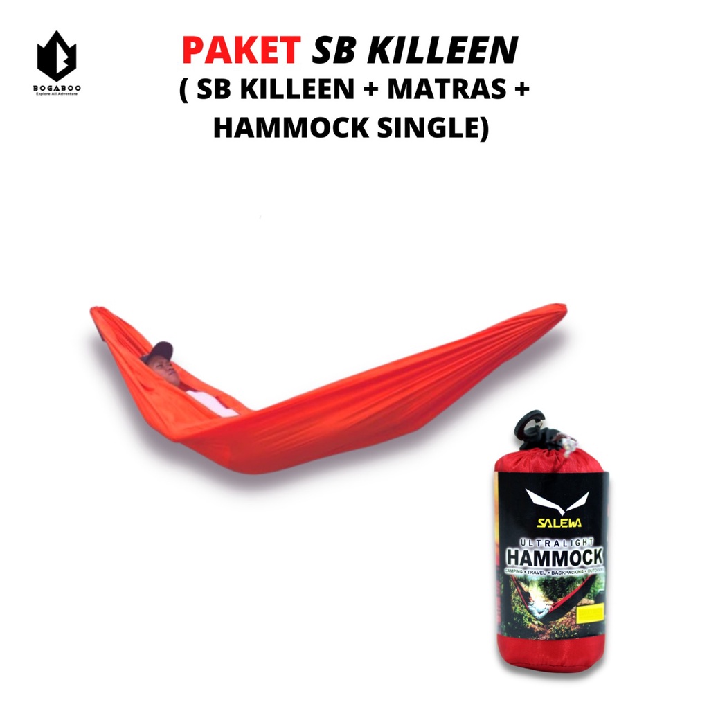 PAKET HEMAT - Matras Camping + Hammock Salewa + Sleeping Bag Killeen Seri Drabu