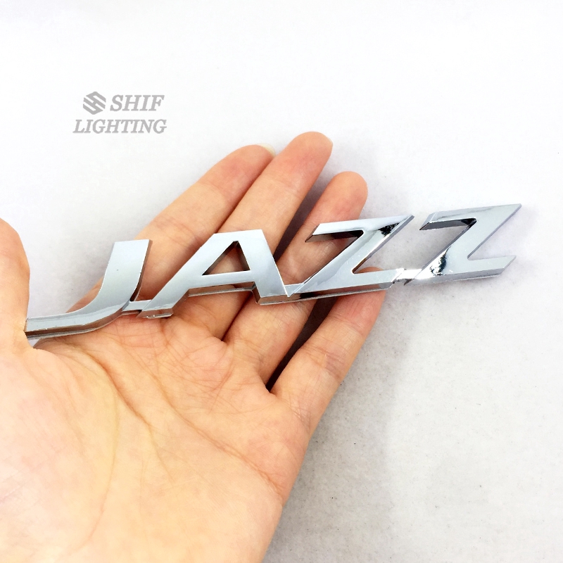 1Pc Stiker Emblem Logo JAZZ Bahan ABS Krom Untuk Bagasi Belakang Mobil HONDA